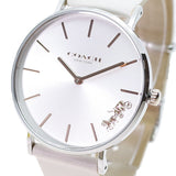 Buy Shop Coach Perry White Dial White Leather Strap Watch for Women - 14503117 USA Online