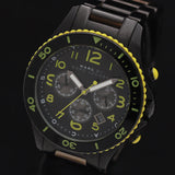 Buy Shop Marc Jacobs Rock Chronograph Black Dial Black Steel Strap Watch for Men - MBM5026 USA Online
