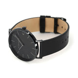 Coach Charles Black Dial Black Leather Strap Watch for Men - 14602434