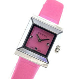 Buy Shop Gucci G-Frame Square Fuchsia Mother of Pearl Dial Fuchsia Leather Strap Watch For Women - YA128533 USA Online