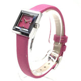 Buy Shop Gucci G-Frame Square Fuchsia Mother of Pearl Dial Fuchsia Leather Strap Watch For Women - YA128533 USA Online