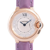 Buy Shop Cartier Ballon Bleu Diamonds White Dial Pink Leather Strap Watch for Women - WE902050 USA Online