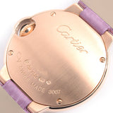 Buy Shop Cartier Ballon Bleu Diamonds White Dial Pink Leather Strap Watch for Women - WE902050 USA Online