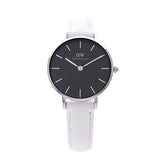 Buy Shop Daniel Wellington Classic Petite Bondi Black Dial White Leather Strap Watch for Women - DW00100286 USA Online