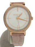 Buy Shop Michael Kors Cinthia Mother of Pearl Dial Pink Leather Strap Watch for Women - MK2663 USA Online