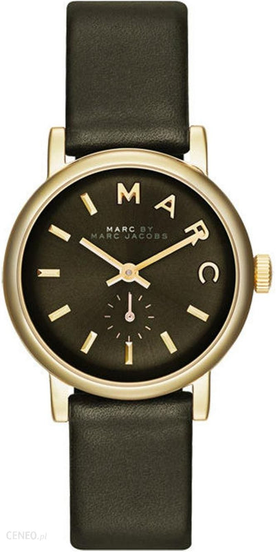 Buy Shop Marc Jacobs Baker Olive Dial Olive Leather Strap Watch for Women - MBM1330 USA Online