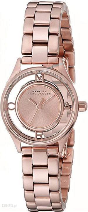 Buy Shop Marc Jacobs Tether Transparent Rose Gold Dial Rose Gold Steel Strap Watch for Women - MBM3417 USA Online