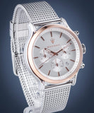 Buy Shop Maserati Epoca White Dial Chronograph Silver Mesh Bracelet Watch For Men - R8873618009 USA Online