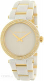 Buy Shop Michael Kors Delray Rose Gold Dial White Steel Strap Watch for Women - MK4315 USA Online