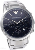 Buy Shop Emporio Armani Renato Chronograph Blue Dial Silver Steel Strap Watch For Men - AR2486 USA Online