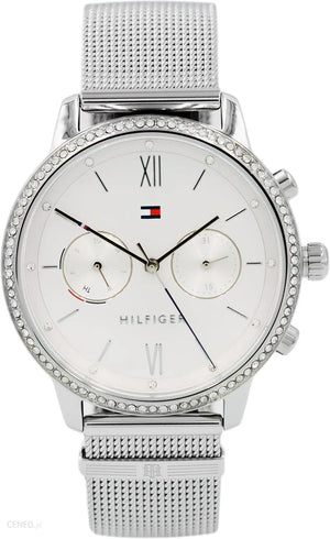 Buy Shop Tommy Hilfiger Blake Diamonds Silver Dial Silver Mesh Bracelet Watch for Women - 1782301 USA Online