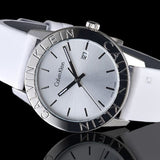 Buy Shop Calvin Klein Steady Silver Dial White Leather Strap Watch for Women - K7Q211L6 USA Online