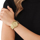 Buy Shop Michael Kors Runway Chronograph Gold Dial Gold Steel Strap Watch For Women - MK7323 USA Online