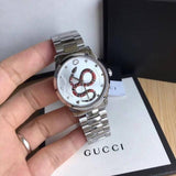 Buy Shop Gucci G Timeless Silver Dial Silver Steel Strap Watch For Women - YA1264076 USA Online