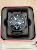 Buy Shop Fossil Nate Chronograph Gunmetal Dial Grey Steel Strap Watch for Men - JR1437 USA Online
