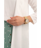 Buy Shop Michael Kors Bradshaw Chronograph White Dial Gold Steel Strap Watch For Women - MK6266 USA Online