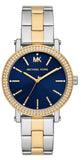 Buy Shop Michael Kors Analog Blue Dial Two Tone Steel Strap Watch for Women - MKO1049 USA Online