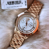 Buy Shop Tory Burch Classic Chronograph White Dial Rose Gold Steel Strap Watch for Women - TBW1033 USA Online