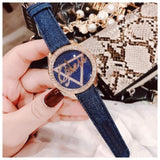 Buy Shop Guess Little Flirt Quartz Blue Dial Blue Leather Strap Watch For Women - W0456L6 USA Online