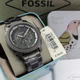 Buy Shop Fossil Machine Chronograph Grey Dial Grey Steel Strap Watch for Men - FS5172 USA Online
