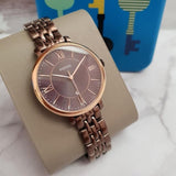 Buy Shop Fossil Jacqueline Brown Dial Brown Steel Strap Watch for Women - ES4275 USA Online