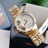 Fossil Townsman Chronograph Skeleton Gold Dial Gold Steel Strap Watch for Men -  ME1137