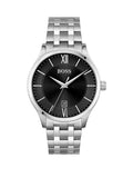 Buy Shop Hugo Boss Officer Black Dial Silver Steel Strap Watch for Men - 1513614 USA Online