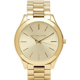 Buy Shop Michael Kors Slim Runway Gold Dial Gold Stainless Steel Strap Watch for Women - MK3179 USA Online