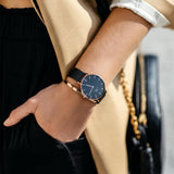 Buy Shop Daniel Wellington Classic Petite Bristol Black Dial Brown Leather Strap Watch For Women - DW00100221 USA Online