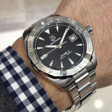 Buy Shop Tag Heuer Aquaracer Automatic Black Dial Silver Steel Strap Watch for Men - WAY2110.BA0928 USA Online