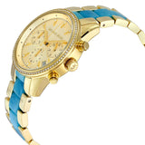 Buy Shop Michael Kors Ritz Gold Dial Two Tone Steel Strap Watch for Women - MK6328 USA Online