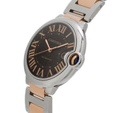 Buy Shop Cartier Ballon Bleu de Cartier Brown Dial Two Tone Steel Strap Watch for Men - W6920032 USA Online
