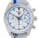 Buy Shop Tag Heuer Carrera Porsche RS 2.7 Automatic Chronograph White Dial White Nylon Strap Watch for Men - CBN2016.EB0275 USA Online