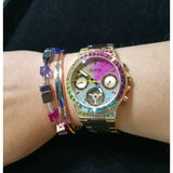 Buy Shop Guess Sugarrush Quartz Multicolor Dial Gold Steel Strap Watch For Women - GW0258L1 USA Online