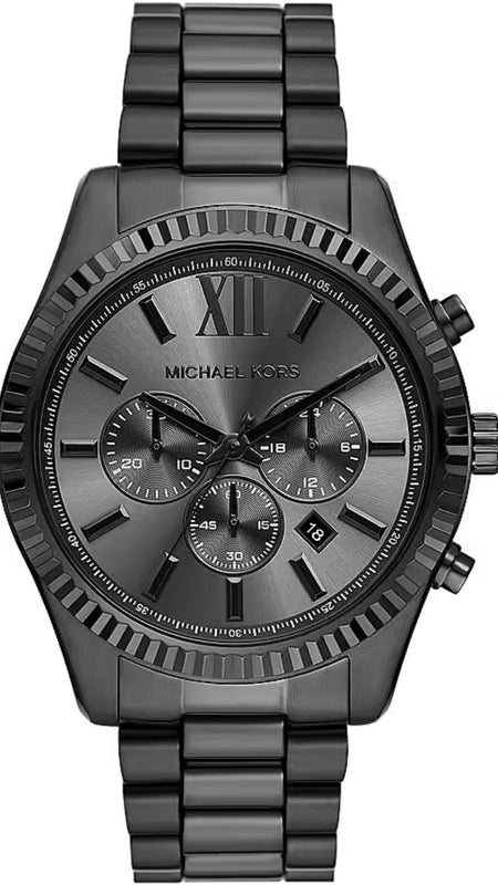 Buy Shop Michael Kors Lexington Chronograph Black Dial Black Steel Strap Watch for Men - MK9154 USA Online
