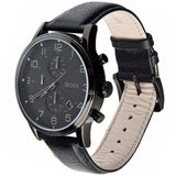 Buy Shop Hugo Boss Blackout Chronograph Black Dial Black Leather Strap Watch For Men - HB1512567 USA Online