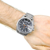 Buy Shop Diesel Mega Chief Chronograph Black Dial Silver Steel Strap Watch For Men - DZ4308 USA Online