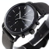 Buy Shop Fossil Commuter Black Dial Black Leather Strap Watch for for Men - FS5504 USA Online