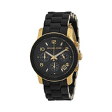 Buy Shop Michael Kors Runway Black Dial Black Silicone Strap Watch for Women - MK5191 USA Online