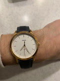 Buy Shop Fossil The Minimalist Slim White Dial Blue Leather Strap Watch for Men - FS5371 USA Online