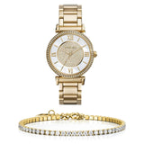 Buy Shop Michael Kors Catlin Mother of Pearl Dial Gold Steel Strap Watch for Women - MK3332 USA Online