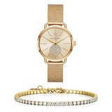 Buy Shop Michael Kors Portia Gold Dial Gold Mesh Bracelet Watch for Women - MK3844 USA Online