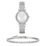 Buy Shop Michael Kors Darci Silver Dial Silver Steel Strap Watch for Women - MK3429 USA Online