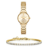 Buy Shop Michael Kors Portia Quartz Gold Dial Gold Steel Strap Watch For Women - MK3838 USA Online