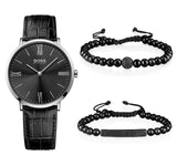Buy Shop Hugo Boss Jackson Black Dial Black Leather Strap Watch for Men - 1513369 USA Online