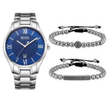 Buy Shop Hugo Boss Governer Blue Dial Silver Steel Strap Watch for Men - 1513487 USA Online