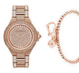 Buy Shop Michael Kors Camille Crystal Rose Gold Dial Rose Gold Steel Strap Watch for Women - MK5862 USA Online