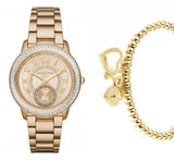 Buy Shop Michael Kors Madelyn Quartz Gold Dial Gold Steel Strap Watch For Women - MK6287 USA Online