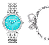 Buy Shop Michael Kors Darci Mother of Pearl Blue Dial Silver Steel Strap Watch for Women - MK3515 USA Online
