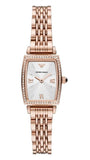 Buy Shop Emporio Armani Gianni T Bar Quartz Crystals White Dial Rose Gold Steel Strap Watch For Women - AR11406 USA Online